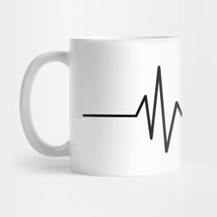 'Wine Glass Heartbeat' Hilarous Wine Gift Mug